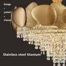 GobekUsa Lizzie - Crystal Luxury Tassels LED Ceiling Chandelier No