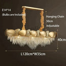GobekUsa Lizzie - Crystal Luxury Tassels LED Ceiling Chandelier No