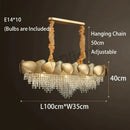 GobekUsa Lizzie - Crystal Luxury Tassels LED Ceiling Chandelier No