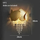 GobekUsa Lizzie - Crystal Luxury Tassels LED Ceiling Chandelier No