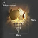 GobekUsa Lizzie - Crystal Luxury Tassels LED Ceiling Chandelier No