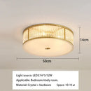 GobekUsa Crystal LED Ceiling Lamp for Luxury Living Room and Bedroom Lighting