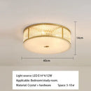 GobekUsa Crystal LED Ceiling Lamp for Luxury Living Room and Bedroom Lighting