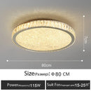 GobekUsa Crystal LED Ceiling Lamp: Luxury Golden Glossy Lighting Fixture for Living Room