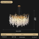GobekUsa Crystal LED Chandelier: Luxury Pendant Lamp for Home Decor by Decorbites