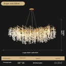 GobekUsa Crystal LED Chandelier: Luxury Pendant Lamp for Home Decor by Decorbites