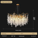 GobekUsa Crystal LED Chandelier: Luxury Pendant Lamp for Home Decor by Decorbites