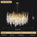 GobekUsa Crystal LED Chandelier: Luxury Pendant Lamp for Home Decor by Decorbites