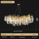 GobekUsa Crystal LED Chandelier: Luxury Pendant Lamp for Home Decor by Decorbites