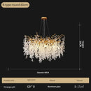 GobekUsa Crystal LED Chandelier: Luxury Pendant Lamp for Home Decor by Decorbites
