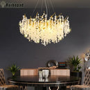 GobekUsa Crystal LED Chandelier: Luxury Pendant Lamp for Home Decor by Decorbites