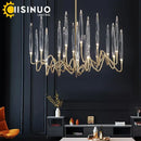 GobekUsa Crystal LED Chandelier: Nordic Luxury Tree Branch Design for Wedding Decor Villas & LOFTs