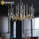 GobekUsa Crystal LED Chandelier: Nordic Luxury Tree Branch Design for Wedding Decor Villas & LOFTs