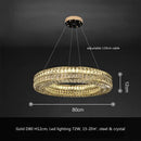 GobekUsa Crystal LED Pendant Light: Luxury Steel Hanging Lamp for Modern Foyer, Dining Room