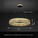 GobekUsa Crystal LED Pendant Light: Luxury Steel Hanging Lamp for Modern Foyer, Dining Room