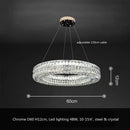GobekUsa Crystal LED Pendant Light: Luxury Steel Hanging Lamp for Modern Foyer, Dining Room