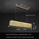 GobekUsa Crystal LED Pendant Light: Luxury Steel Hanging Lamp for Modern Foyer, Dining Room