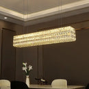 GobekUsa Crystal LED Pendant Light: Luxury Steel Hanging Lamp for Modern Foyer, Dining Room