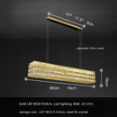 GobekUsa Crystal LED Pendant Light: Luxury Steel Hanging Lamp for Modern Foyer, Dining Room
