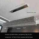 GobekUsa Crystal LED Pendant Light: Luxury Steel Hanging Lamp for Modern Foyer, Dining Room