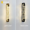 GobekUsa Crystal LED Wall Sconce: Luxury Gold Light Fixture for Home Decor
