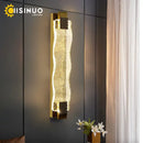 GobekUsa Crystal LED Wall Sconce: Luxury Gold Light Fixture for Home Decor