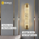 GobekUsa Crystal LED Wall Sconce: Luxury Gold Light Fixture for Home Decor