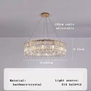GobekUsa Crystal Pendant Chandelier for Living Room Bedroom - Luxury Hanglamp by Lamparas Lustres
