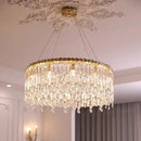 GobekUsa Crystal Pendant Chandelier for Living Room Bedroom - Luxury Hanglamp by Lamparas Lustres