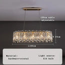 GobekUsa Crystal Pendant Chandelier for Living Room Bedroom - Luxury Hanglamp by Lamparas Lustres