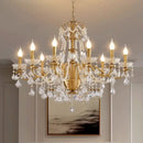 GobekUsa Crystal Pendant Chandelier Foyer Light Luxury Candle Design Led Lamparas