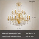 GobekUsa Crystal Pendant Chandelier Foyer Light Luxury Candle Design Led Lamparas