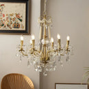 GobekUsa Crystal Pendant Chandelier Foyer Light Luxury Candle Design Led Lamparas