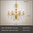 GobekUsa Crystal Pendant Chandelier Foyer Light Luxury Candle Design Led Lamparas
