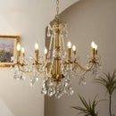GobekUsa Crystal Pendant Chandelier Foyer Light Luxury Candle Design Led Lamparas