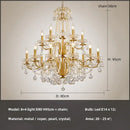 GobekUsa Crystal Pendant Chandelier Foyer Light Luxury Candle Design Led Lamparas
