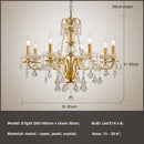 GobekUsa Crystal Pendant Chandelier Foyer Light Luxury Candle Design Led Lamparas