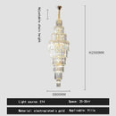 GobekUsa Crystal Pendant Chandelier for Hotel Lobby - Luxury Hollow Design - Nordic Villa Style