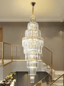 GobekUsa Crystal Pendant Chandelier for Hotel Lobby - Luxury Hollow Design - Nordic Villa Style