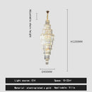 GobekUsa Crystal Pendant Chandelier for Hotel Lobby - Luxury Hollow Design - Nordic Villa Style
