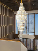 GobekUsa Crystal Pendant Chandelier for Hotel Lobby - Luxury Hollow Design - Nordic Villa Style