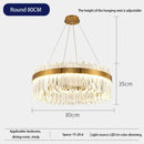 GobekUsa Crystal Pendant Chandelier Light - Nordic Luxury Gold Ceiling Lighting for Living Room