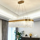 GobekUsa Crystal Pendant Chandelier Light - Nordic Luxury Gold Ceiling Lighting for Living Room