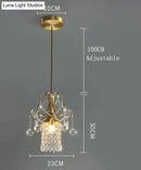 GobekUsa Luxury Single Head Crystal Dining Room Pendant Light