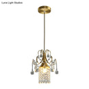 GobekUsa Luxury Single Head Crystal Dining Room Pendant Light