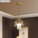 GobekUsa Luxury Single Head Crystal Dining Room Pendant Light