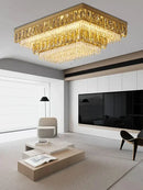 GobekUsa Crystal Round Ceiling Chandelier for Modern Room Decor, Luxury Lamps - 2025 Lumens