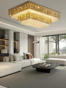 GobekUsa Crystal Round Ceiling Chandelier for Modern Room Decor, Luxury Lamps - 2025 Lumens