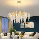 GobekUsa Crystal Tassel Chandelier: Luxury LED Pendant Lights for Living Room, Hall & Restaurant