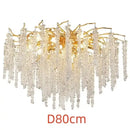 GobekUsa Crystal Tassel Chandelier: Luxury LED Pendant Lights for Living Room, Hall & Restaurant
